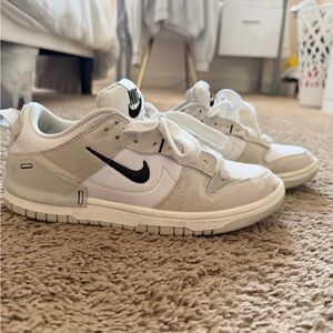 Nike White and Gray Dunks